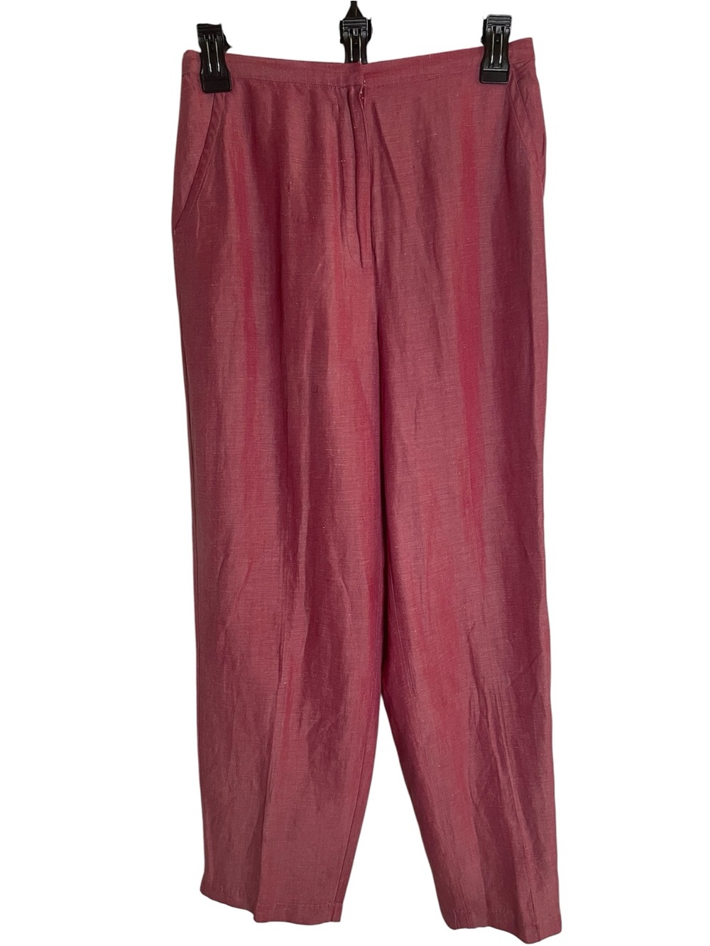 Eileen Fisher Straight Leg Linen Silk Blend Pants in Dusty Rose Size XS preppy